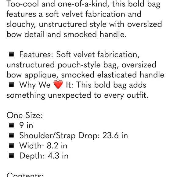 Free People Belle Velvet Bow Bag - Picture 5 of 12